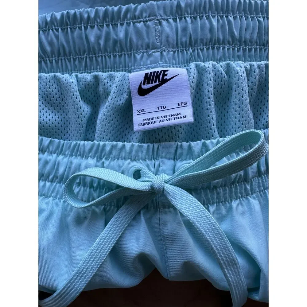 Nike Swim Trunks Men’s XXL Aqua Blue Volley Shorts Mesh Lined DR5678-382